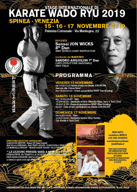 Stage Internazionale Karate Wado Ryu 2019